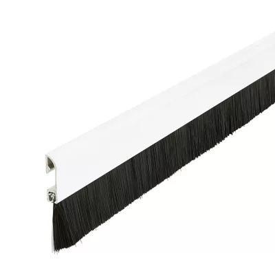 Bas de porte sol aluminium brossé Diall blanc L.100 cm