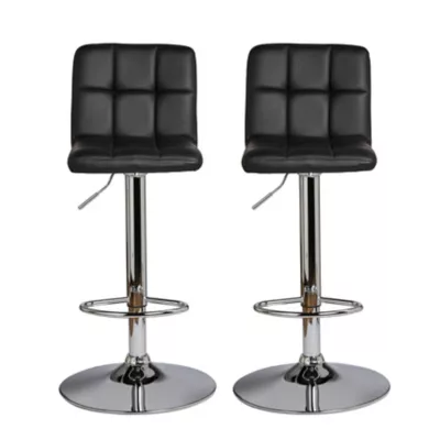 Lot de 2 tabourets de bar Cooke & Lewis Lagan noir