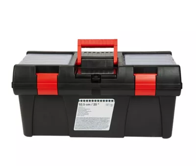 Boîte à outils en plastique 53 cm Noir