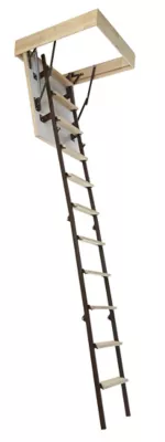 Escalier escamotable en bois pour espace restreint Mac Allister, trappe de 60 cm