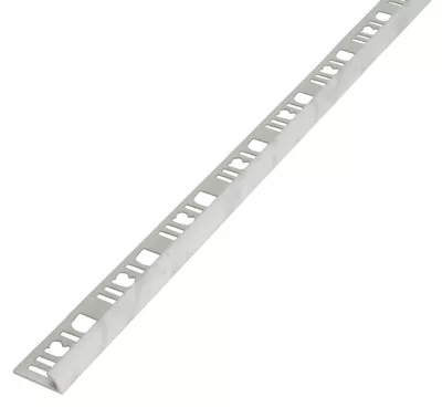 Profilé de carrelage intérieur Diall rond PVC blanc marbré lisse L.2,5m x l.3cm x ep.6mm