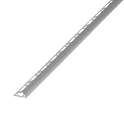 Profilé de carrelage intérieur Diall rond aluminium argent anodisé mat L.2,5m x l.2,9 cm x ep.12,5mm
