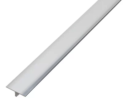Profilé de transition intérieur Diall droit aluminium effet chromé poli L.2,5m x l.2,6cm x ep.11mm