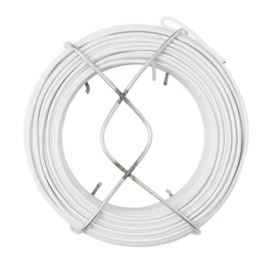 Fil d'acier revêtement PVC Blanc Diall ø1.4 mm, 50 m