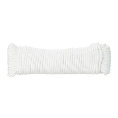 Corde tressée en polypropylène blanche DIALL ø4 mm, 20 m