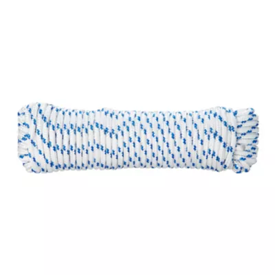 Corde torsadée en polypropylène blanche et bleue Diall ø5mm, 20 m