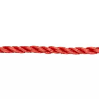 Corde torsadée en polypropylène rouge ø 6 mm, 20 m