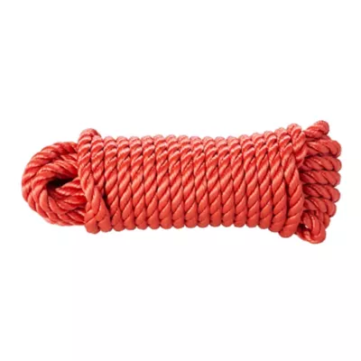 Corde torsadée en polypropylène rouge DIALL ø14 mm, 7.5 m