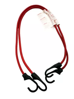 Tendeur élastique à crochet rouge Ø. 8 mm, 80 cm vendu par 2
