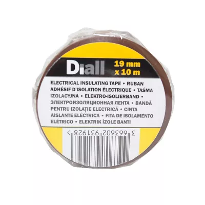 Ruban d'isolation électrique 19 mm x 10 m marron