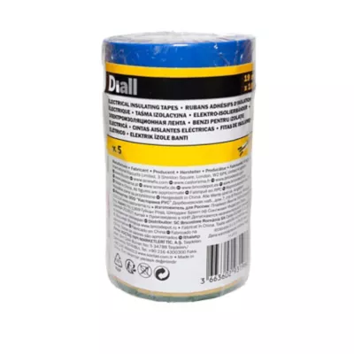 Ruban d'isolation, couleur mélangée 19 mm x 10 m vendu par 5 pièces