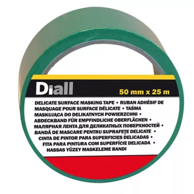 Ruban de masquage surfaces délicates Diall 25 m x 50 mm - 1 rouleau
