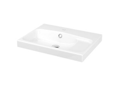 Plan vasque en résine blanc l.60 cm, GoodHome Mila