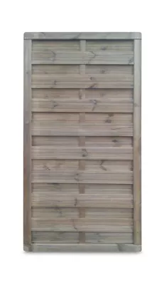 Panneau droit de clôture Darling en bois traité marron ép.40 mm L. 90 x H.180 cm