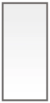 Panneau Acrylique Transparent Neva L.179 x H.88 cm avec cadre aluminium anthracite