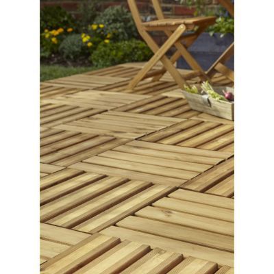 Dalle de terrasse pin marron Blooma Brantas 50 x 50 cm