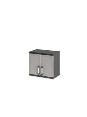 Armoire murale basse plastique et aluminium 1 tablette Links L.65 x H.56,5 x x P.39 cm