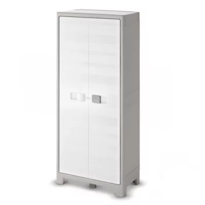 Armoire haute blanc Major 4 tablettes L. 80 x H. 182 x P. 44 cm