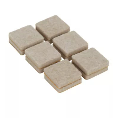 Patin en feutre auto-adhésifs Diall 25 x 25 mm x 12, beige