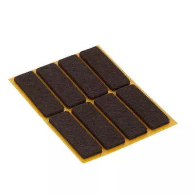Patin en feutre marron Diall 15 x 45 mm, 8 pièces