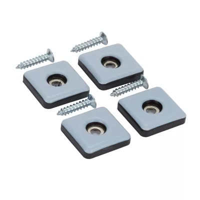 Patin vissés Diall 25*25 mm x 4, noir + gris/bleu