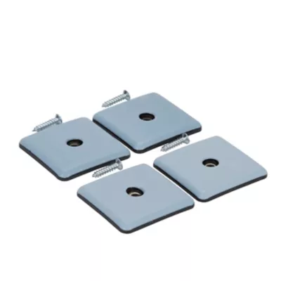 Patin vissés Diall 50*50 mm x 4, noir + gris/bleu