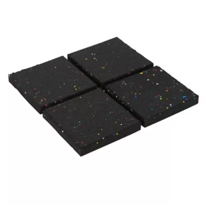 Carré mousse Diall 10 x 10 x 1,5 cm x4, noir