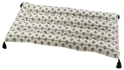 Coussin de banc Eko Deco&Co naturel et noir L.120 x l.60 cm