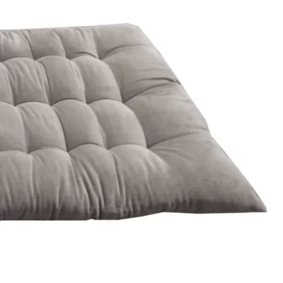 Coussin long velours Deko & Co gris L.120 x l.60 cm