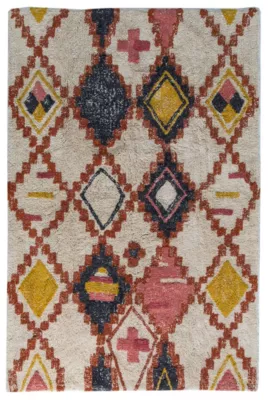 Tapis Petrus tufté berbère multicouleurs L.180 x l.120cm Deco&co