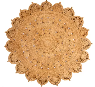 Tapis rond en jute naturel Kolkata Deco&Co ⌀120cm
