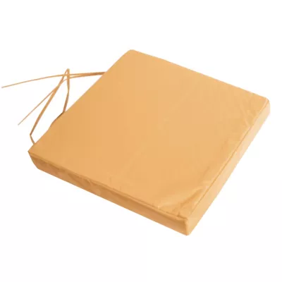 Gallette de chaise carré imperméable jaune L.38 x l.38 x ep.8cm Deco&co