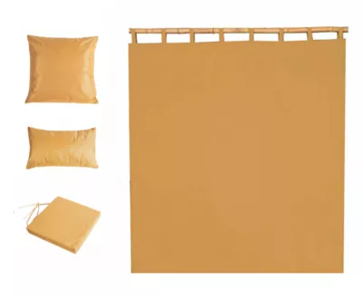 Rideau d'extérieur imperméable jaune ocre L.240 x l.140cm Deco&co