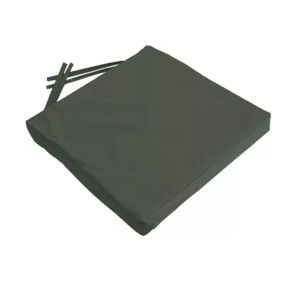 Gallette de chaise carré imperméable gris anthracite L.38 x l.38 x ep.8cm Deco&co