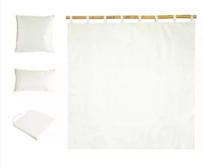 Rideau d'extérieur imperméable blanc L.240 x l.140cm Deco&co