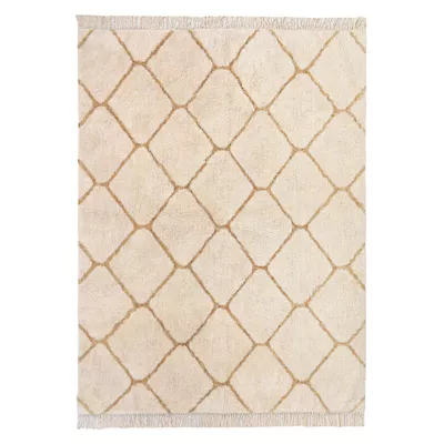 Tapis coton berbère Deko & co 120 x170 cm beige
