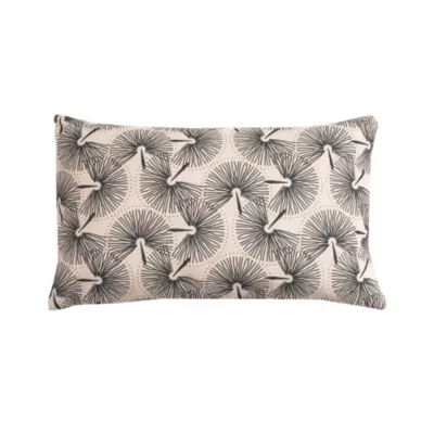 Housse de coussin Pissenlit noir et blanc l.30 x L.50cm