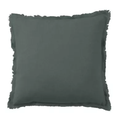 Coussin Tapered en lin vert L.45 x l.45 x ep.3cm Deco&co