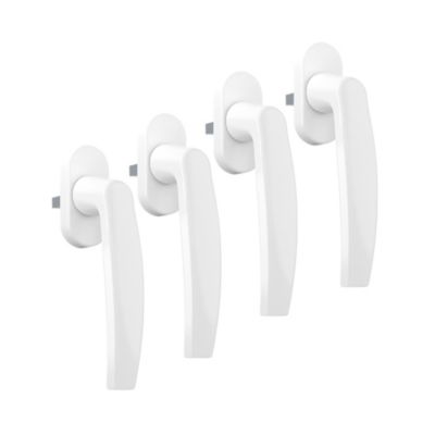 Poignée PVC blanc pour fenêtre L.118 mm vendue par 3 pièces