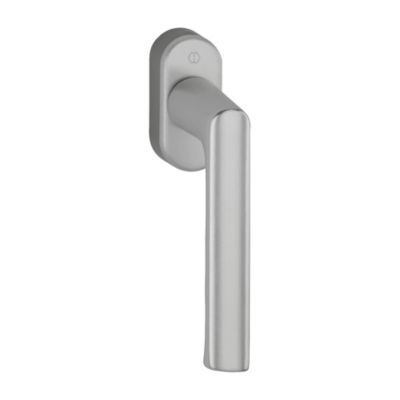 Poignée aluminium anodisé aspect inox Hamburg pour fenêtre L.129mm