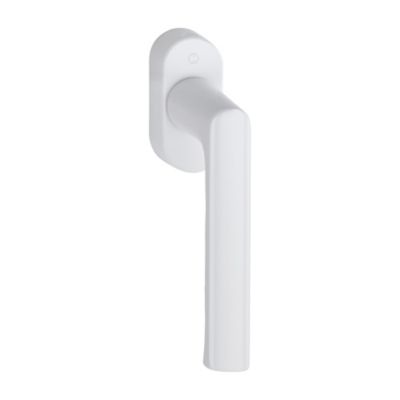 Poignée aluminium laqué blanc Hamburg pour fenêtre L.129mm