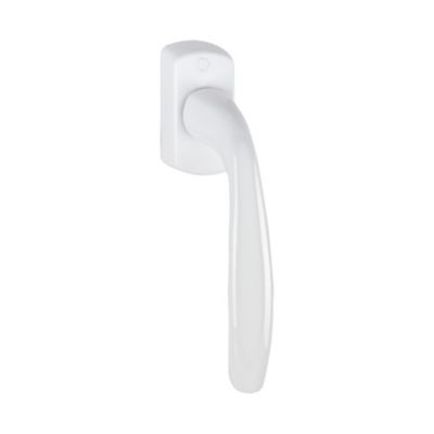 Poignée aluminium laqué blanc New York pour fenêtre L.128mm