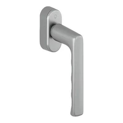 Poignée aluminium chrome pour fenêtre L.129 mm SecuForte