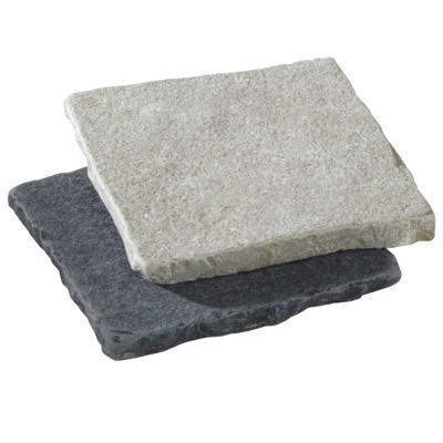 Pavé pierre naturelle vieillie noire 20 x 20 cm, ép.2 cm