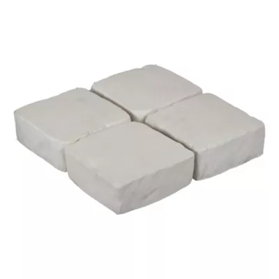 Pavé en pierre reconstituée carrossable 16x16x6cm Gris clair