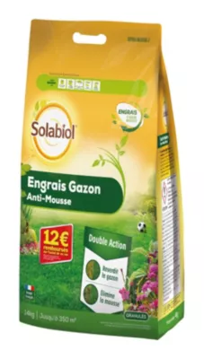 Engrais pour gazon anti-mousse Solabiol 14kg