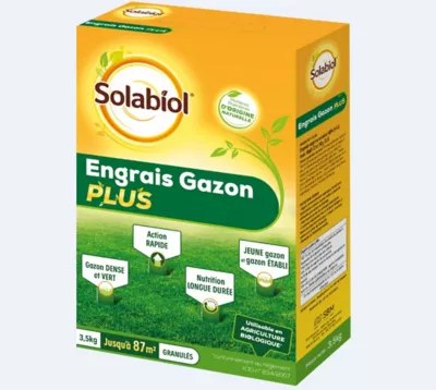 Engrais pour gazon Plus Solabiol 3,5kg 87m²