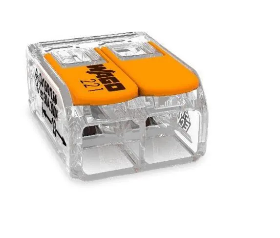 BORNE WAGO 221 MINI 2X6MM2 A LEVIER WAG221612
