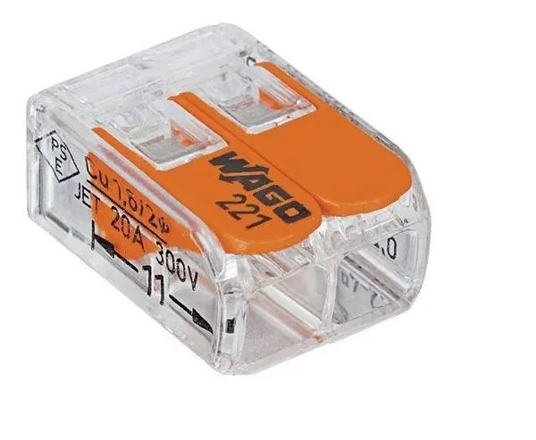 BORNE WAGO 221 MINI 2X4MM2 LEV.B100 WAG221412