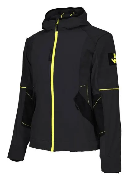BLOUSON GARCIA NOIR/JAUNE T.M 1253-NOIRJF-M